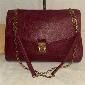 Louis Vuitton Aurore Monogram Empreinte Leather  MM Bag+ dust bag +COA